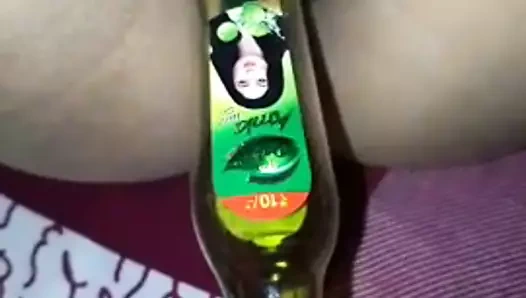 Eş sikme tarafından yağ Bottle ve Mastürbasyon