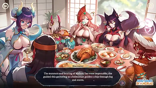 Ep9: Seçilmiş 5 ile çay töreni - İmparatorluk Harem'de kraliyet toplantısı - harem fantezisi