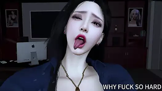 3 boyutlu büyük memeli sürtük Asyalı olgun orta yaşlı seksi kadın ofiste patronuyla aldatıyor