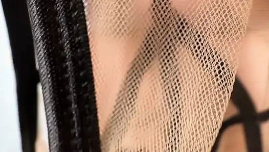 Mrs Mature Feet Strips for her Nylon Fans 387