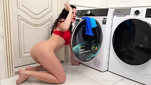 hot fucking on a washing machine