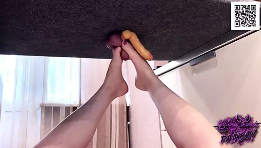 seksi bacaklar ile mastürbasyon horoz üzerinde the sağım tahtası