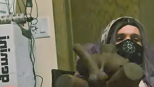 Purple-Haired Sissy Slut in Lace - Tgirl Creampie & Cum Play