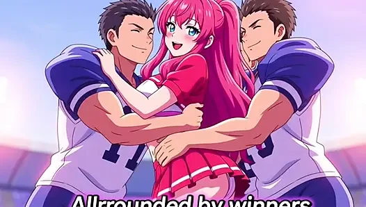 cheerleader Mia gives her favorite team the ultimate private celebration