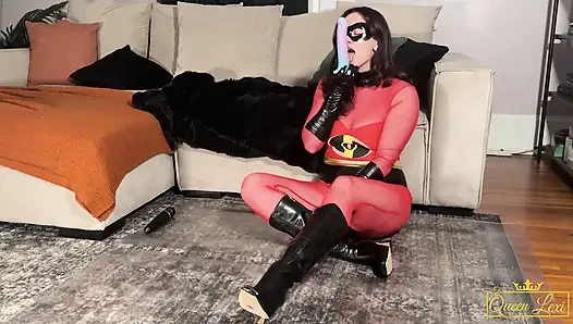 Elastigirl birden fazla kez fışkırtıyor - cosplay ve fışkırtma teaser