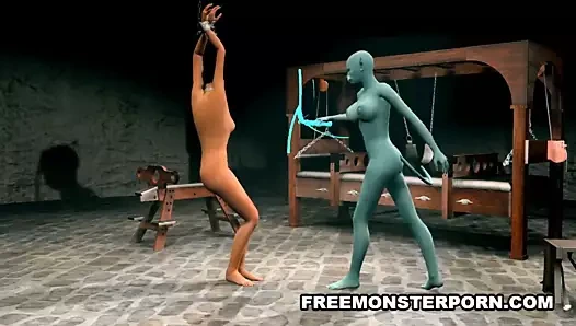 3d dyke becerdin ile bir oyuncak tarafından bir uzaylı