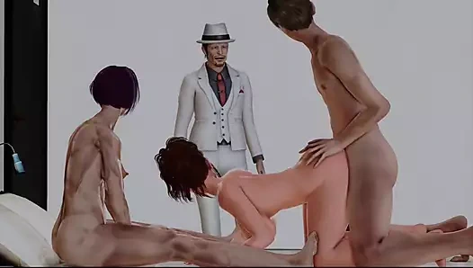 Max'in hayat şapkası 52 - evli bir kadını ve üvey kızını sikiyor