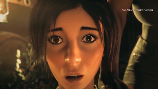Canavar yarak lara croft ağzını ve amcığını parçalıyor (3 boyutlu yetişkin oyunu)