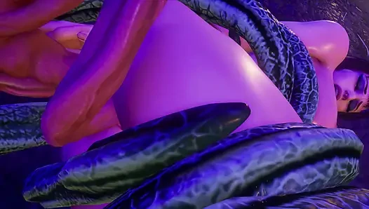 UZAY YARATıĞı GENÇ 3 BOYUTLU HENTAI ILE SIKIŞIYOR