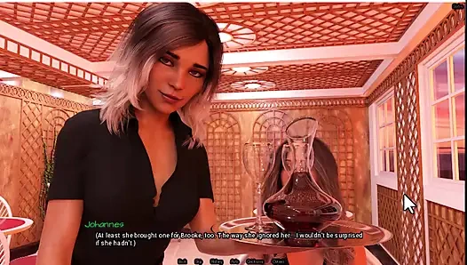 Radiant 6, garson bana göğüslerini gösteriyor