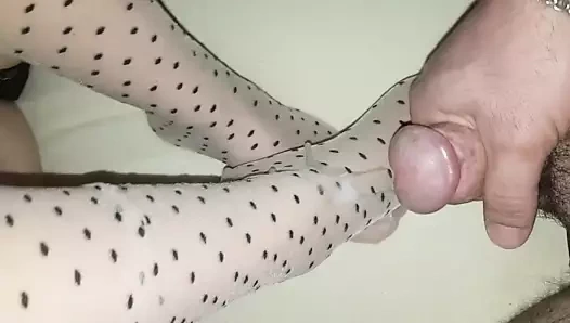 Fremde Nylons angespritzt