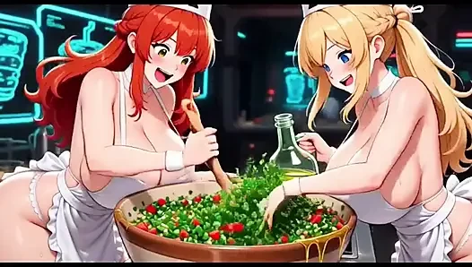Komik aşçı videosu, ai animasyon