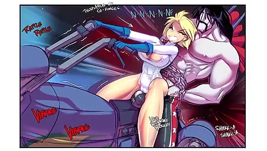 Power girl x lobo - süper hatun büyük şişman domuza biniyor