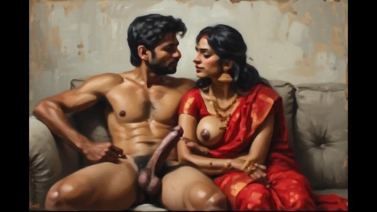 Hintli kız Nisha erkek arkadaşı ve üvey erkek kardeşiyle otel odasında üçlü seks yapıyor