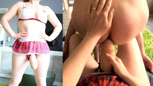 Amatör eş seviyor için sikme ona koca sert içinde the göt ile ona dev strapon