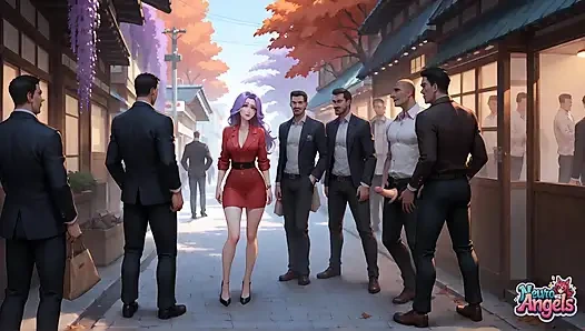 Mor saç hissi: Tokyo sokağı döl damlıyor