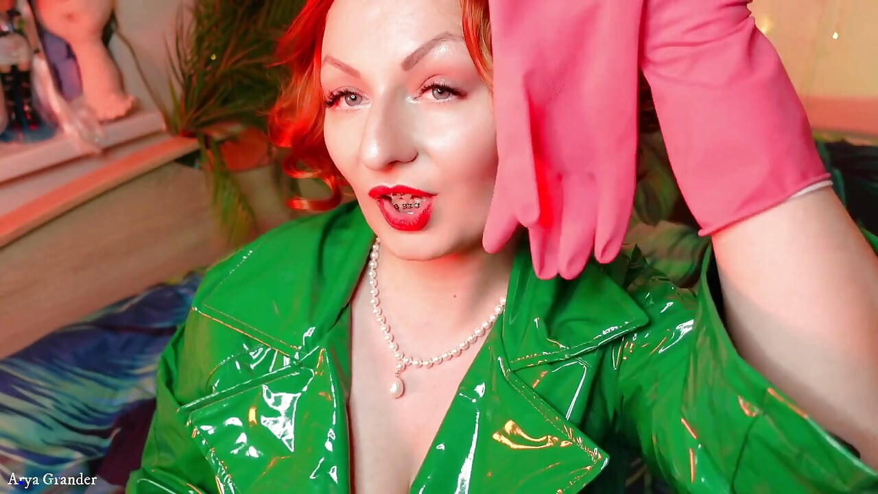 Eldiven fetişi - uzun asmr videosu - güzel pin up tanrıçası için mastürbasyon yapıyor!