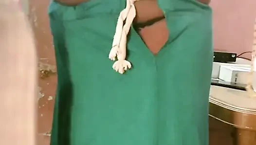 Desi Tamil Naughty Wife Renu Petticoat Blouse Saree Tease for Hubby's Friend! Indianhotwifex