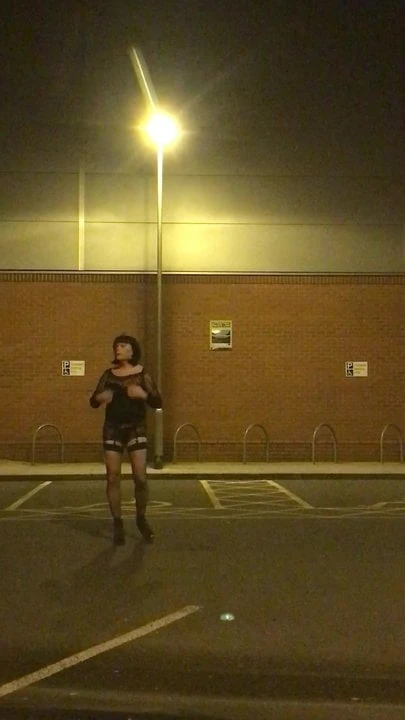 Outdoor sexy walk under the street light