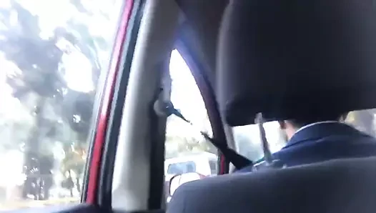 en el taxi