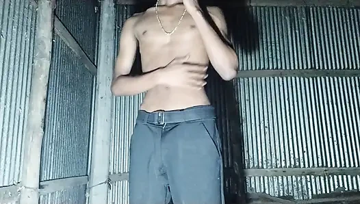 Hot boy jerked big cock with smoking part-1