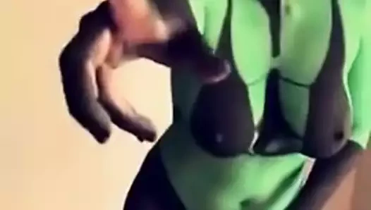 Maitland ward bodypaint sırasında onu göğüsleri ve kedi yanıp söner