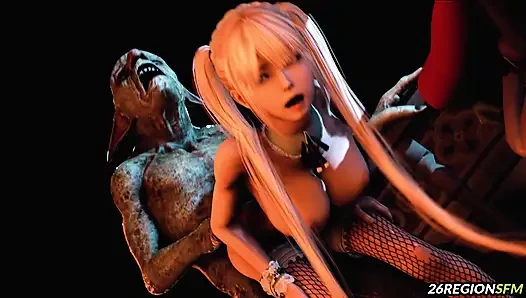 Marie ve Honoka dörtlü seks yapıyor