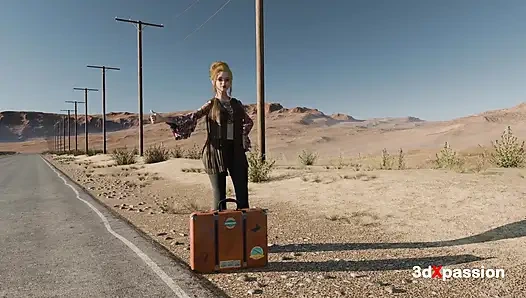 Boyalı bir minibüste yol kenarında seks titreşimleri - özensiz sakso, ters kovboy kız, misyoner ve boşalma