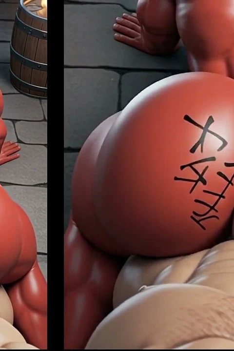 Pasif eşcinsel bir iblis büyük, ateşli, cehennem deliğine bir yarak aldı. 3D Hentai Animasyon