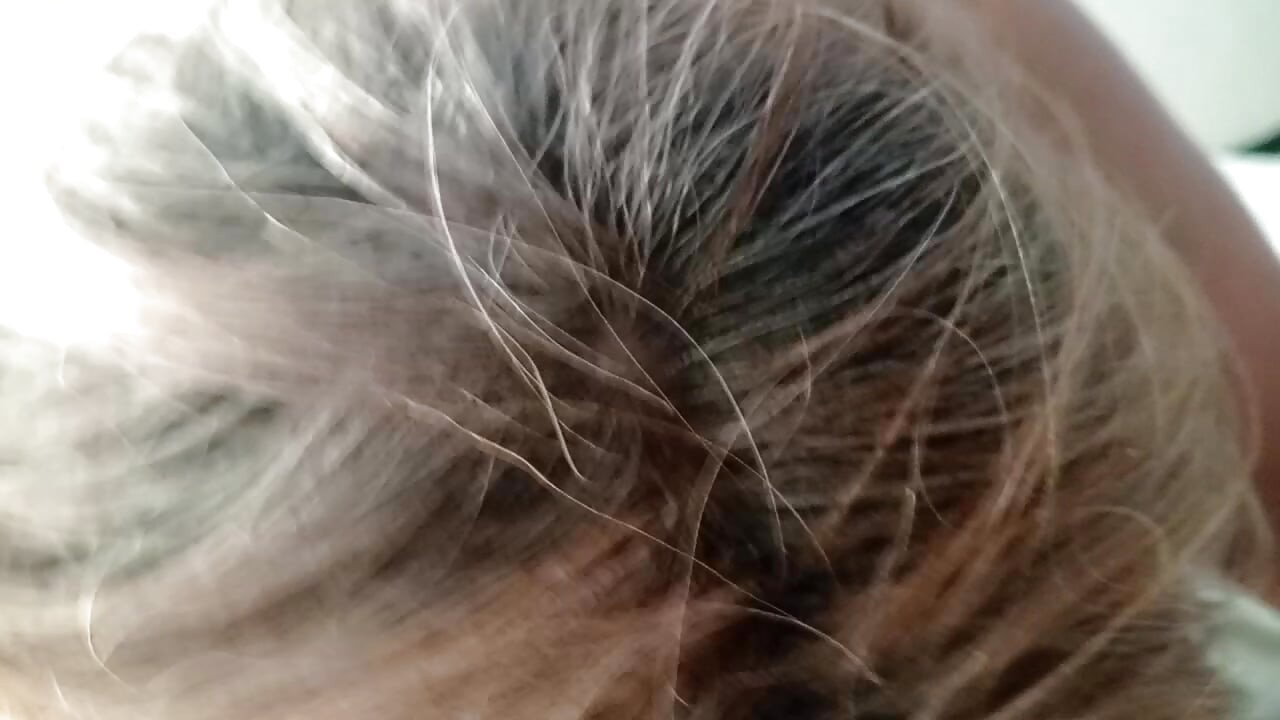Playing with my friend's grandma's tits when he's not home