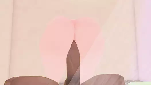 Genç bir evli kadın kocasının penisini amıyla ovmak için duşa girdi