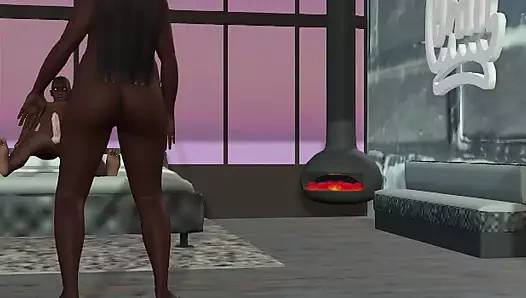 Üvey anne üvey oğlunun önünde dans ediyor