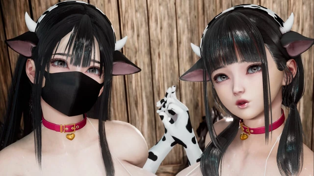 Огромная оргия с двумя сексуальными пухлыми японскими наездницами - 3D-анимация - SUB - 2025