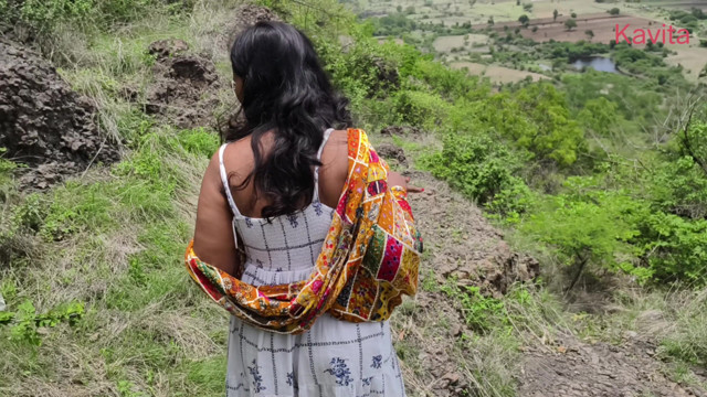 Desi Indian Marathi Kavita bhabhi ( Vahini ) cheating on husband with her lover in jungle