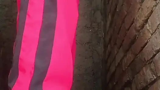 The native boy drained the water from his penis