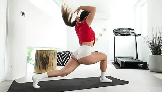 Fitness eğitmeni ile yapılan bir egzersiz tekrar seksle sona erdi! Yorumlarda tam video bağlantısı