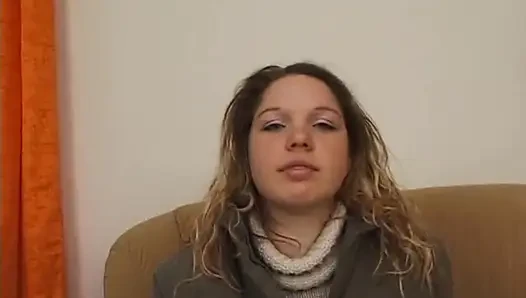 Amatör sarışın ilk oyuncu seçmelerinde mastürbasyon yapıyor