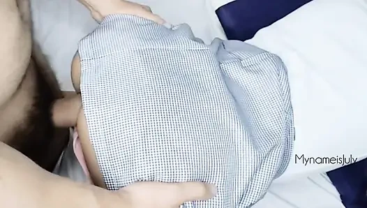 Pervert takes a schoolgirl to his house to fuck when mom is not at home