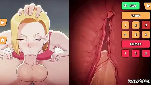 Android 18 Gears derin - Android 18'in yüzünü sütle dolduruyor