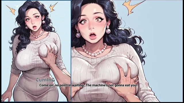 ArchAlchemy TABOO Hentai Game Ep.14 STEP SON CAUGHT with a huge BONER by the laundry machine !