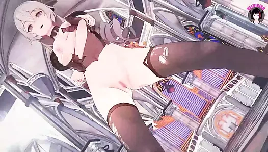 Bronya seksi çoraplarla dans ediyor (3 boyutlu hentai)