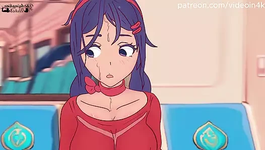 Mita metroda sikiliyor! Miside hentai, kağıt, parodi! (AI Lüks Oyun)