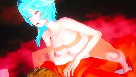 Genshin etkisi - Eula'nın yoğun sikiş seansı - sert dölleme ve ıslak fışkırtma - 3 boyutlu hentai Animation.mp4