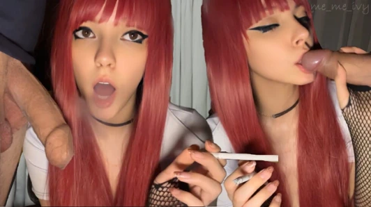 Alt girl sigara içiyor ve üvey babasının büyük yarağını yalıyor (tam video için benden iste)