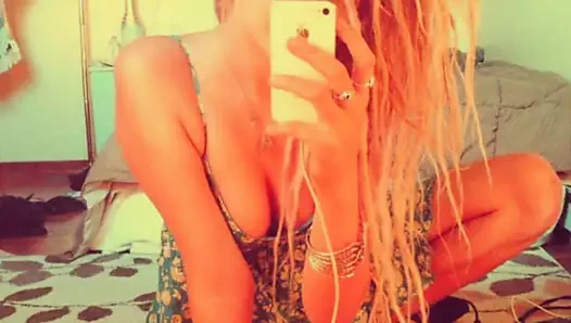 Hippi sarışın alır çük sonra rave