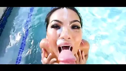 havuz oral seks ve yüz