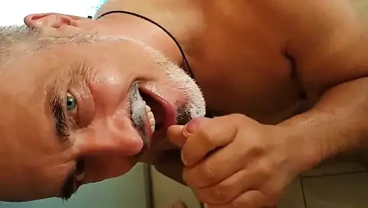 Baba emme kapalı , yüz boşalması ...