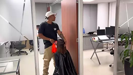 Trick or dick at the office, did a blowjob secretly to my coworker almost got caught