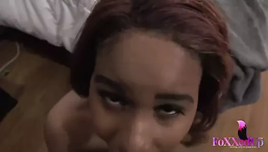 Annen çıktı! sevimli tüm doğal jenna foxx üvey babasını vuruyor!