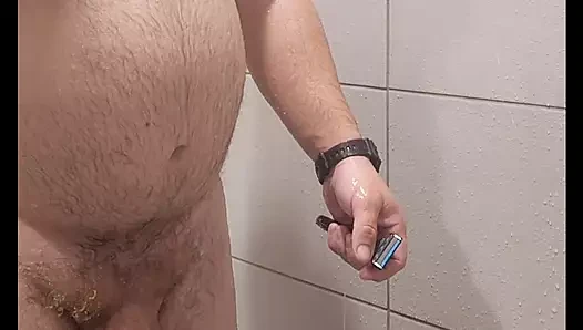 Shave, shower, cum